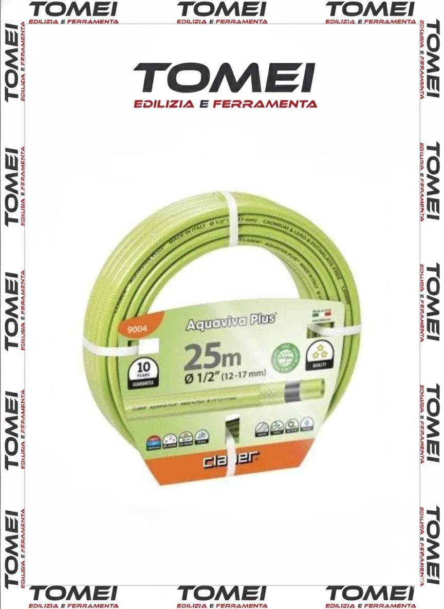 Claber 9004 Aquaviva Plus 1/2" 25 MT Tubo Irrigazione Giardino Orto Fiori