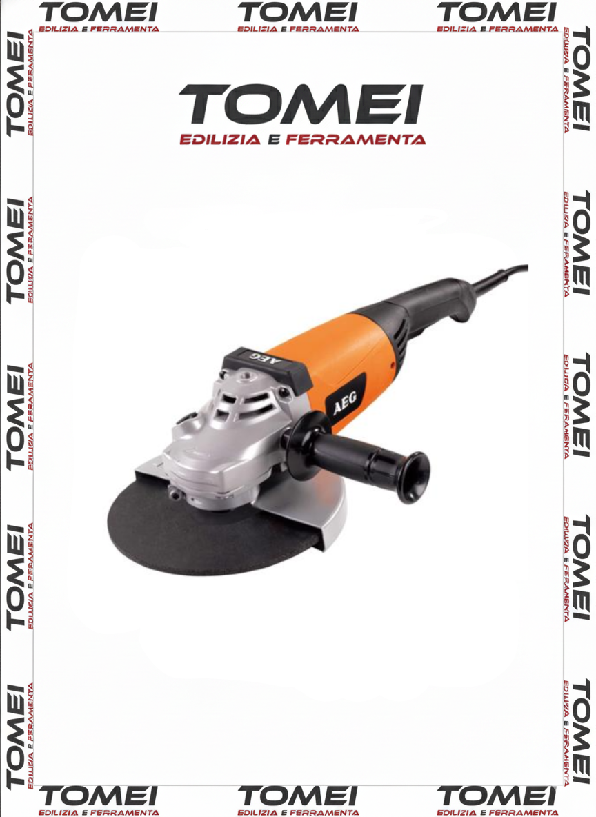 Smerigliatrice Angolare AEG WS 22-230 230 mm 2.200 W con soft start e anti riavvio