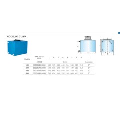 Serbatoio Acqua Cisterna in Polietilene Cubico Cordivari 300 Lt Litri