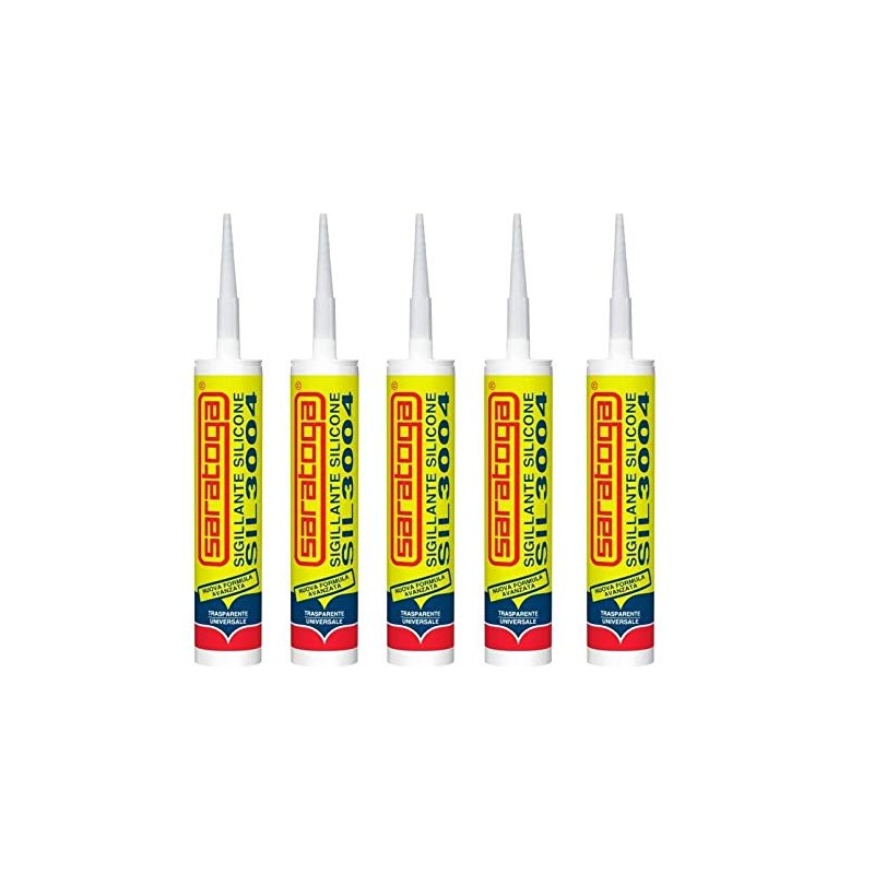 Saratoga SIL 3004 SILICONE  TRASPARENTE da 280 ml  confezione da 5 PZ