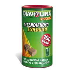 Diavolina Accendifuoco Ecologico 100pz, Accensione Istantanea