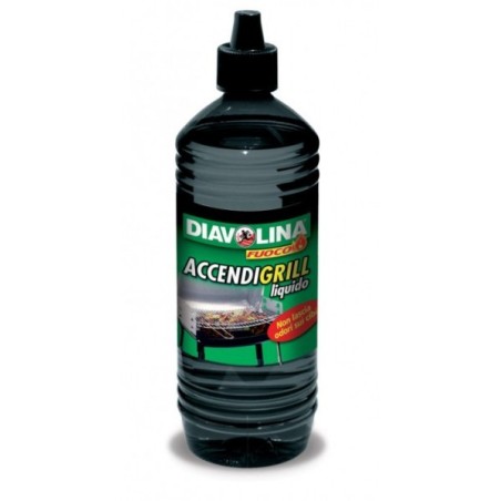 Diavolina ACCENDIGRILL LIQUIDO  1 Lt - Accendi Fuoco per Grill Barbecue, Camini