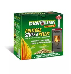 Diavolina SPAZZACAMINO PULITORE per Stufe  PELLET Libera la Canna Fumaria 1,5 kg