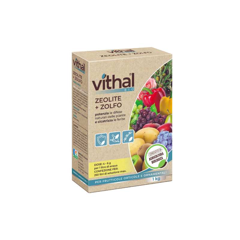 VITHAL ZEOLITE + ZOLFO BIO DIFESA DELLE FRUTTICOLE ORTICOLE ORNAMENTALI 1 KG VITHAL ZEOLITE + ZOLFO BIO DIFESA DELLE FRUTTICOLE ORTICOLE ORNAMENTALI 1 KG