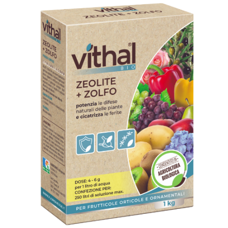 VITHAL ZEOLITE + ZOLFO BIO DIFESA DELLE FRUTTICOLE ORTICOLE ORNAMENTALI 1 KG