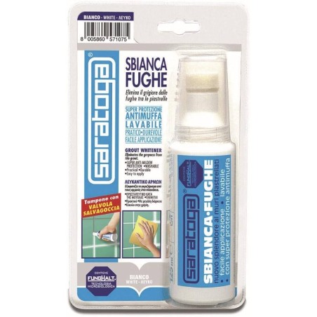 Sbianca fughe piastrelle Saratoga pulisci rinnova mattonelle antimuffa 125 ml