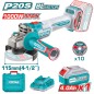 Smerigliatrice Total TAGLI271531E a batteria da 4 ah kit completo di valigetta