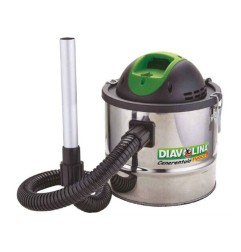 ASPIRACENERE Bidone DIAVOLINA CENERENTOLO 800W FUSTO INOX CON FILTRO HEPA lt 10