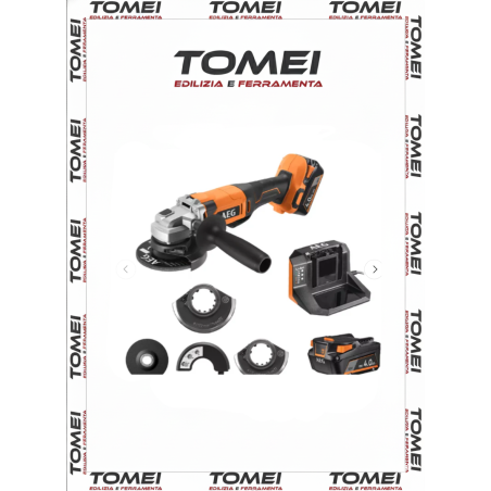 Smerigliatrice Angolare AEG BEWS18-125BLPX2-602C Brushless 18V, con 2 Batterie