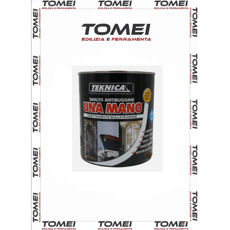 Smalto Ferromicaceo Grigio Scuro 1MANO 750 ml TEKNICA Direttamente sulla ruggine