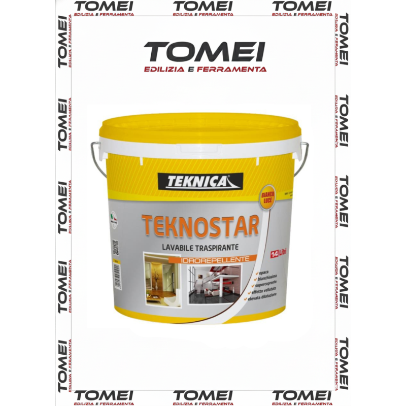 TEKNOSTAR Teknica Idropittura Superlavabile Alta Copertura 2,5-4-14 LT TEKNOSTAR Teknica Idropittura Superlavabile Alta Copertura 2,5-4-14 LT