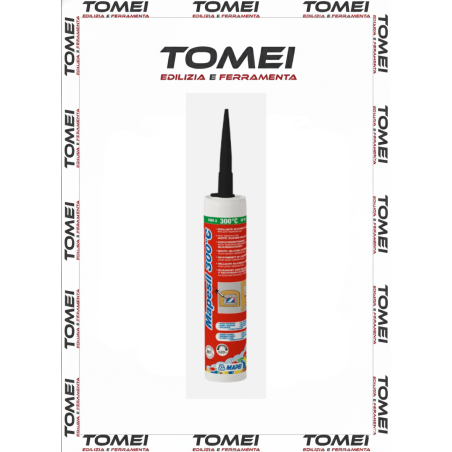 MAPEI MAPESIL 300°C SIGILLANTE SILICONICO ACETICO NERO 300 ML PER ALTE TEMPER