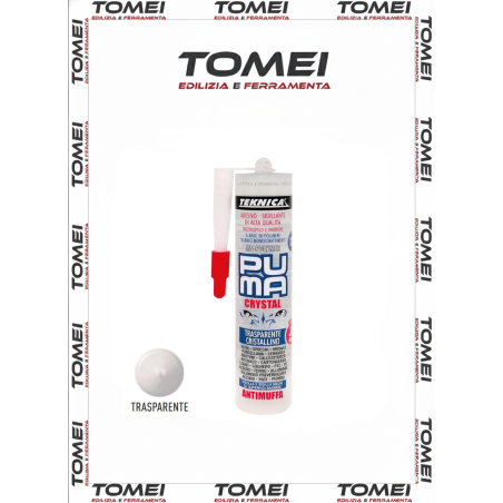Teknica Adesivo Sigillante Puma Crystal Antimuffa Ottima resistenza 280 ML