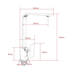 Rubinetto MISCELATORE Singapore per lavello/lavabo cucina, alto Cilvani GIREVOLE