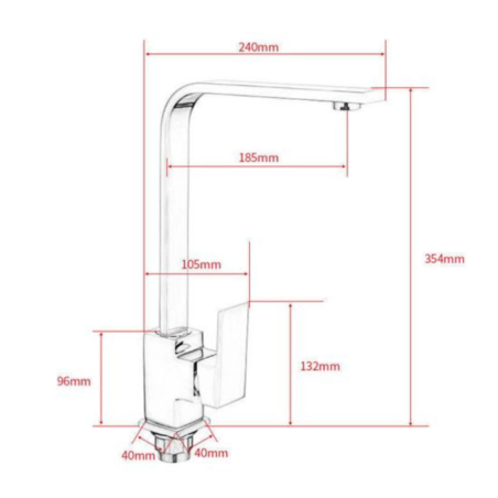 Rubinetto MISCELATORE Singapore per lavello/lavabo cucina, alto Cilvani GIREVOLE