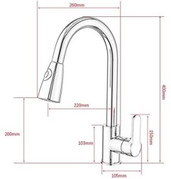 Rubinetto Cilvani Montecarlo con Doccetta estraibile per lavello lavabo cucina