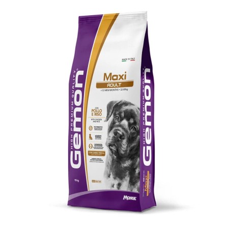Monge Gemon Maxi Adult pollo e riso 15 kg - 1 / 2 / 3 sacchi Crocchette per cane