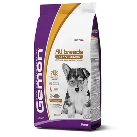 Monge Gemon Medium Puppy e Junior pollo e riso 1 / 2 / 3 sacchi da 15 kg x cane