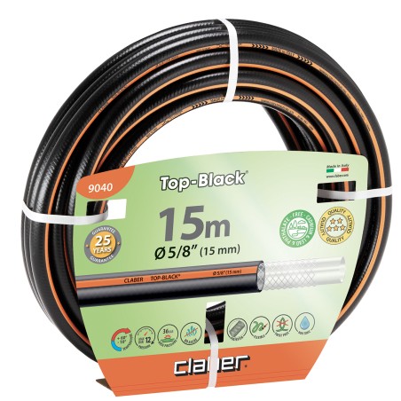Tubo Irrigazione  Top-Black 5/8" 15 MT Antialghe Rinforzato 9040 CLABER