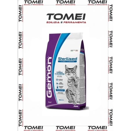 GEMON Sterilised STERILIZZATI Tonno e Salmone cibo secco per gatti 2 kg MONGE