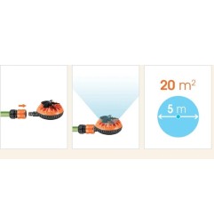 CLABER  IRRIGATORE  FUORITERRA  A PIOGGIA ROLLINA DA GIARDINO ROTANTE 8656