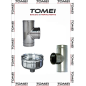 Raccordo a T 90° monoparete tubo in acciaio inox per canna fumaria pellet stufe