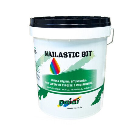 Nailastic bit guaina liquida impermeabilizzante resine polimeriche nera 5kg