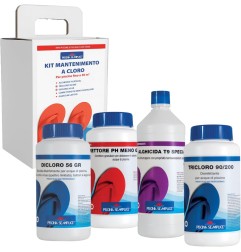 Piscina Semplice Kit Mantenimento a Cloro fino a 30 metri cubi Facile e Veloce