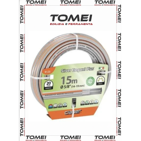 Claber tubo da giardino silver elegant plus tubo retinato da 5/8 15 m cod. 9125