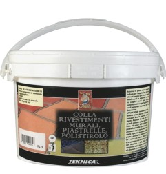 Colla adesivo in pasta rivestimenti murali-piastrelle-polistirolo 4kg TEKNICA