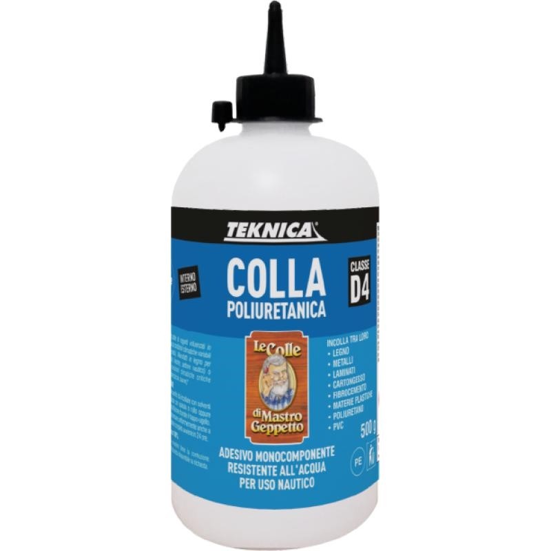 Teknica colla adesiva poliuretanica monocomponente no solventi uso nautico 500g Teknica colla adesiva poliuretanica monocomponente no solventi uso nautico 500g