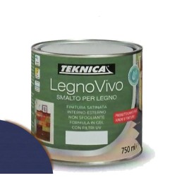 TEKNICA legno vivo smalto all'acqua per legno 750ml in gel vari colori
