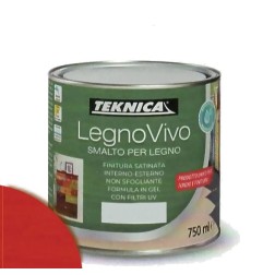 TEKNICA legno vivo smalto all'acqua per legno 750ml in gel vari colori
