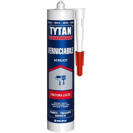 TYTAN Silicone Sigillante Acrilico Verniciabile Edilizia Universale bianco 300ml