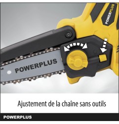 Powerplus POWXG1045-12V mini motosega con 2 batteria e caricabatterie Lama 100mm