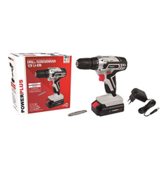 Trapano avvitatore powerplus 12v powc1051 20nm batteria litio 1,3ah peso 1,5 kg