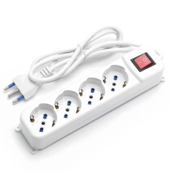 Multipresa Ciabatta Elettrica 4 Prese Universali ITA 10/16A Schuko 1,5 M Aigo