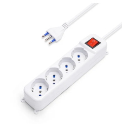 Multipresa Ciabatta Elettrica 4 Prese Universali ITA 10/16A Schuko 1,5 M Aigo