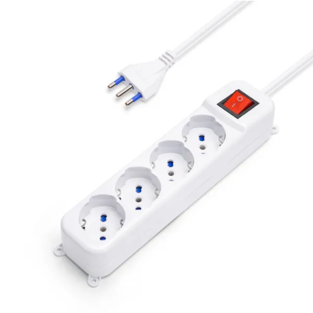 Multipresa Ciabatta Elettrica 4 Prese Universali ITA 10/16A Schuko 1,5 M Aigo
