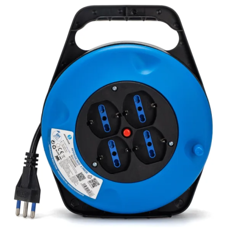 Aigostar Prolunga Elettrica con Avvolgicavo 8 mt 4 Prese Polivalenti 3G1,5mm²
