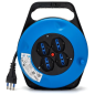 Aigostar Prolunga Elettrica con Avvolgicavo 8 mt 4 Prese Polivalenti 3G1,5mm²