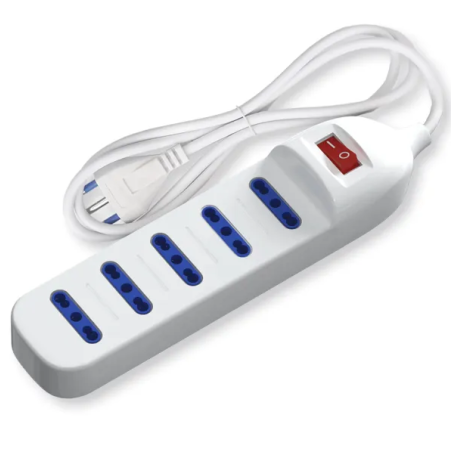 Multipresa Ciabatta Elettrica 5 Prese Universali ITA 10/16A Schuko 1,5 M Aigo