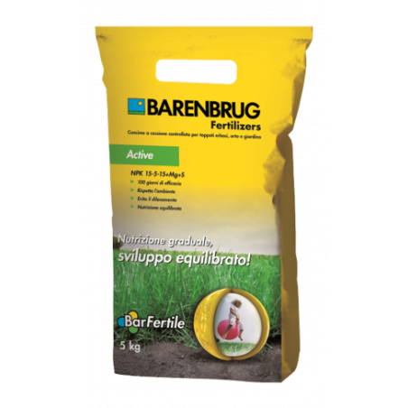 Concime universale 5 kg barenbrug prato e ornamentali NPK 15-5-15 +Mg +S