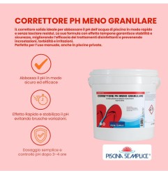 CORRETTORE PH - MENO GRANULARE PER PISCINE 8 Kg LAPI Piscina semplice