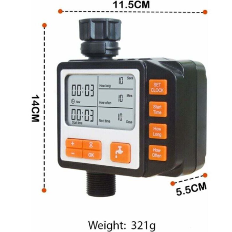 Timer Irrigazione Automatica Centralina Programmatore Irrigatore Prato Giardino