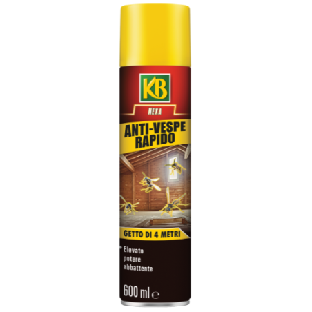 KB ANTI VESPE CALABRONI insetticida spray 750 ml getto fino a 4mt immobilizza