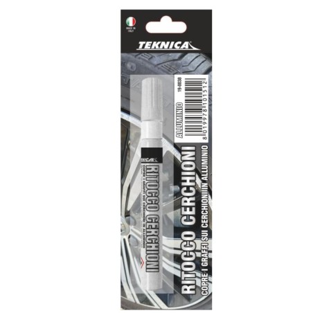 TEKNICA Pennarello per cerchi in alluminio Lega ritocco cerchioni SILVER ARGENTO