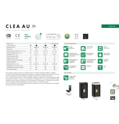 Stufa a pellet 11 kW Clea 11c Schuster Unical Canalizzata Autopulente ermetica
