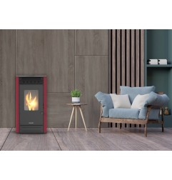 Stufa a pellet 8,5kW Ella 8 Schuster Unical Riscaldamento casa ufficio bordeaux