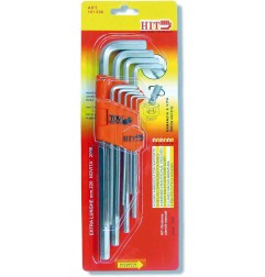 SERIE CHIAVI ESAGONALI SET 9 CHIAVI LUNGHE MM 1,5-10 - MISTRAL 101306